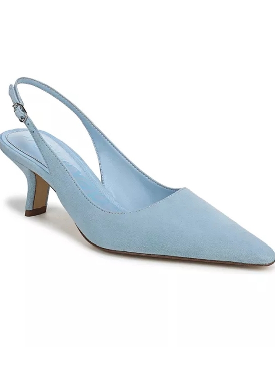 Sam Edelman Shoes - Sam Edelman Light Blue Pointed Toe Slingback Kitten Heel
